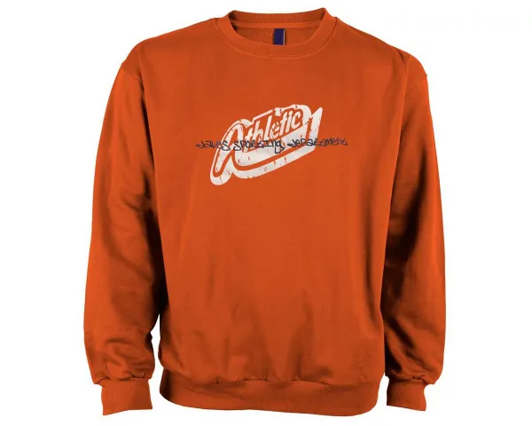 Dave's Sweater Sweatshirt Herren Übergröße orange DAVE´S