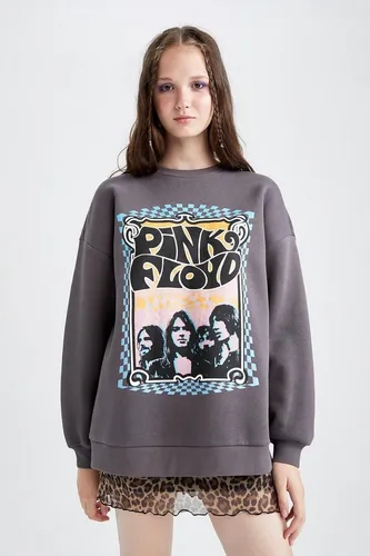 DeFacto Sweatshirt Damen Sweatshirt OVERSIZE FIT Pink Floyd