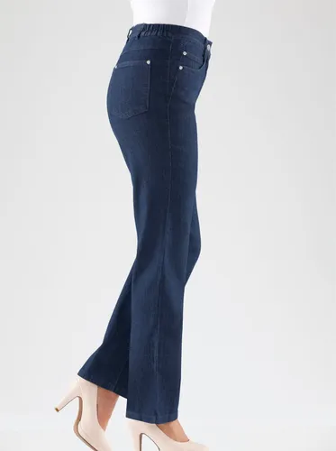 Dehnbund-Jeans CASUAL LOOKS Gr. 40, Normalgrößen, blau (dark blue) Damen Jeans