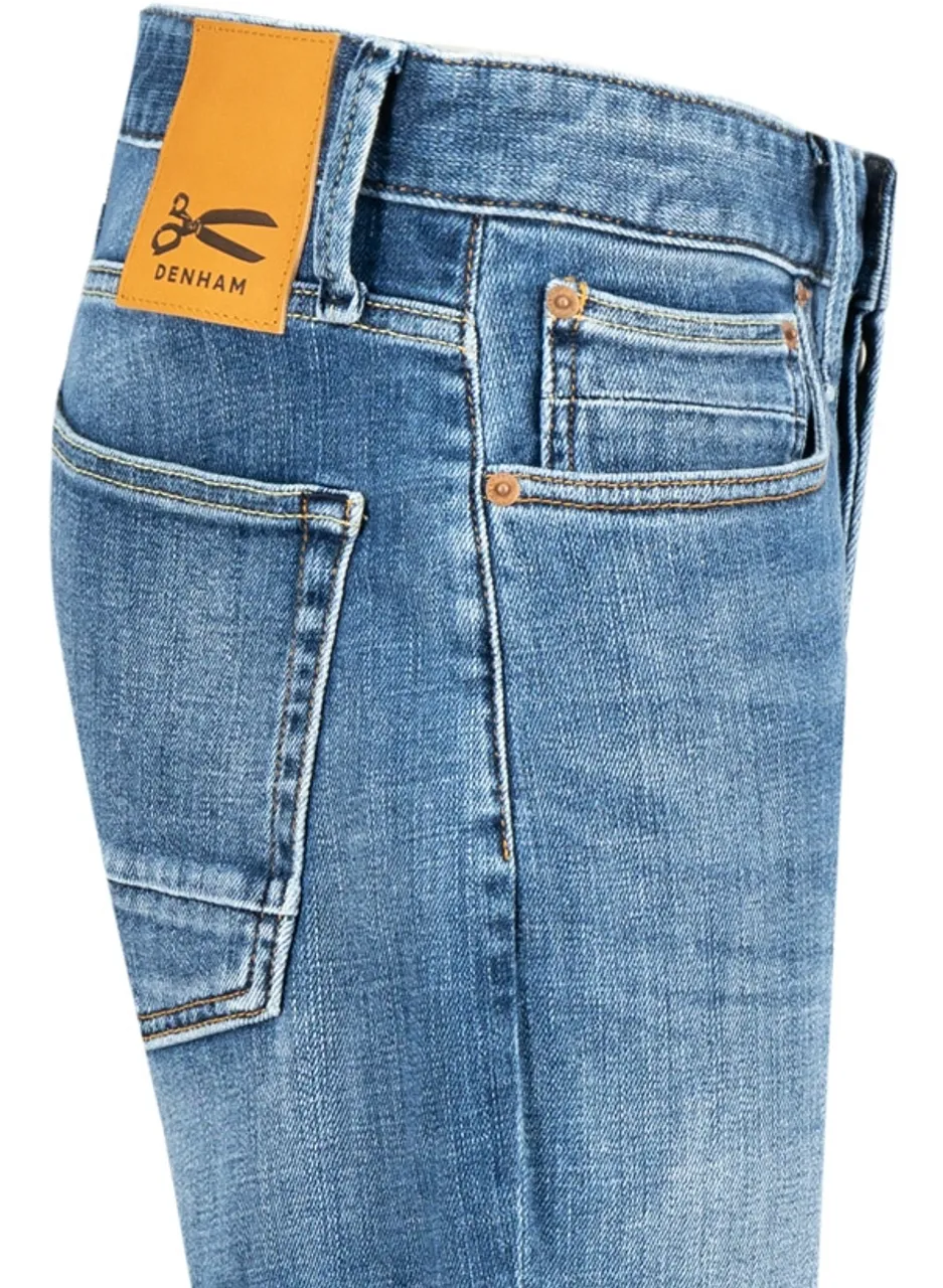 DENHAM Herren Jeans blau Baumwoll-Stretch Straight Fit