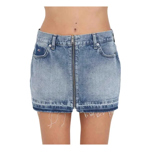 Denim Minirock mit durchgehendem Reißverschluss für Damen Tommy Jeans