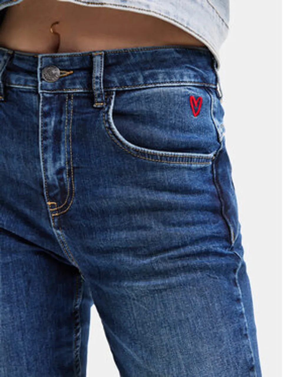 Desigual Jeans 23SWDD21 Dunkelblau Skinny Fit