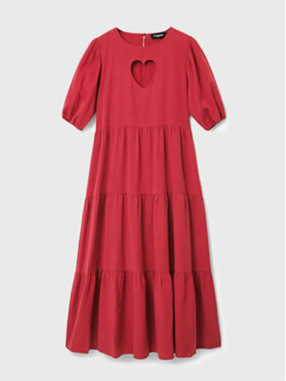 Desigual Kleid für den Alltag Flora 22WWVW30 Rot Regular Fit