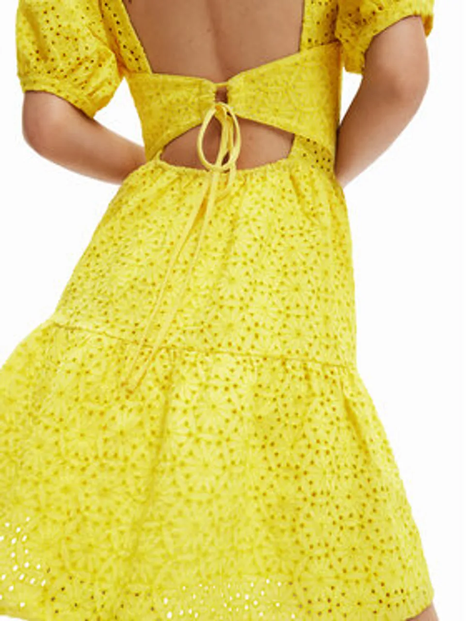 Desigual Kleid für den Alltag Limon 23SWVW85 Gelb Regular Fit