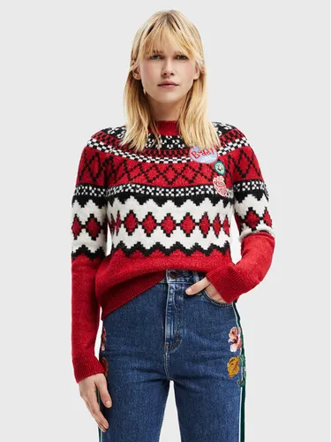 Desigual Pullover Buddy 22WWJFAN Rot Relaxed Fit