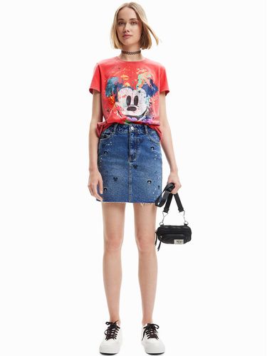 Desigual T-Shirt DISNEY Mickey Crash 23SWTK59 Rot Regular Fit