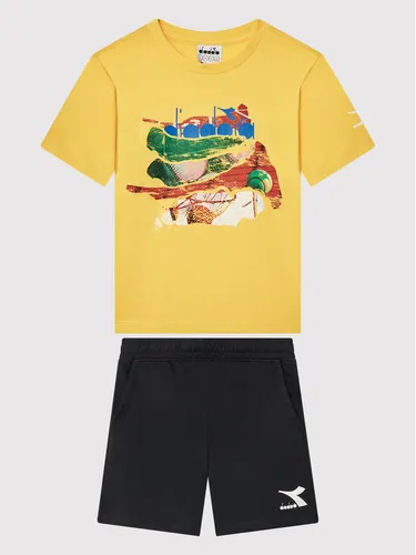 Diadora Set T-Shirt und Sportshorts Playground 102.178252 Gelb Regular Fit