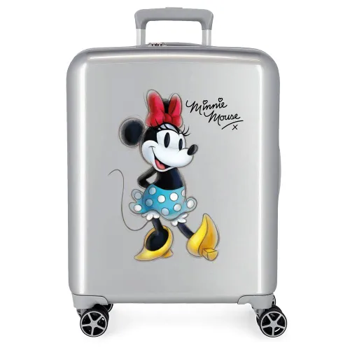 Disney 100 Minnie Joyful Grauer Kabinenkoffer 40 x 55 x 20