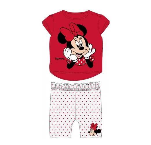 Disney Baby Shirt & Hose Babymode Set: Minnie Mouse Shirt & kurze Hose, Größen 62-86 (Set, 2-tlg)