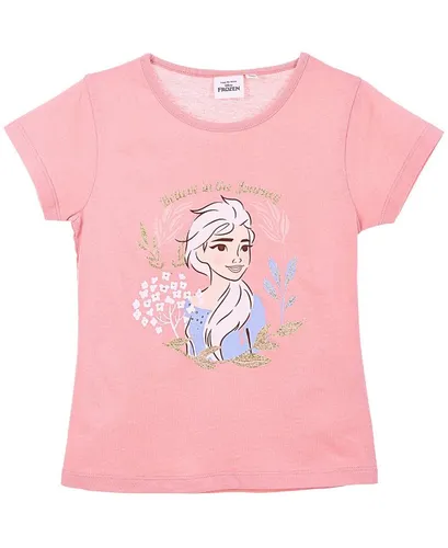 Disney Frozen T-Shirt Elsa Mädchen Kurzarmshirt aus nachhaltigen Materialien Gr. 104 - 128 cm
