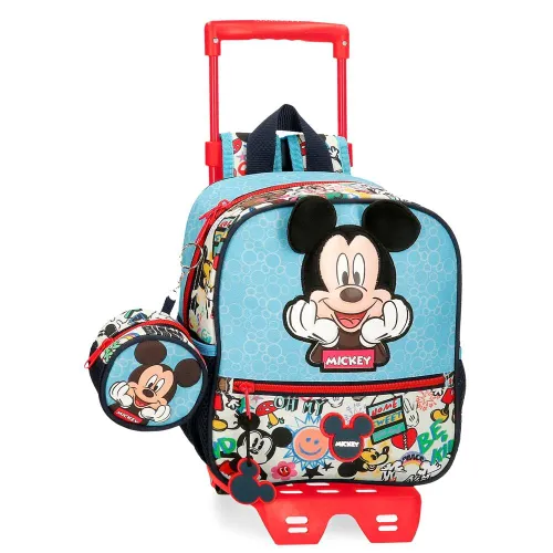 Disney Mickey Be Cool Kindergartenrucksack mit Trolley Blau