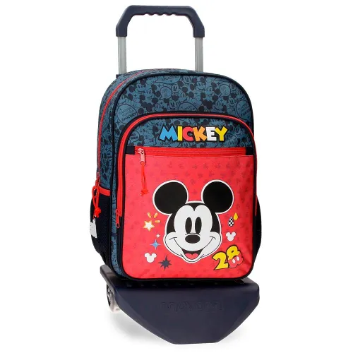 Disney Mickey Get Moving Schulrucksack mit Wagen