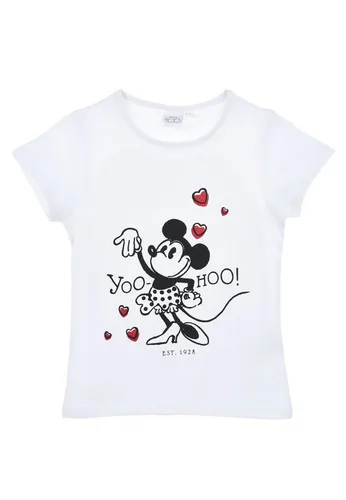 Disney Minnie Mouse T-Shirt Retro Mädchen Kurzarm-Shirt Kinder Oberteil Sommer