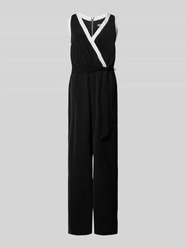 DKNY Jumpsuit mit Bindegürtel in Black