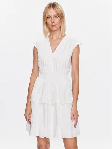 DKNY Kleid für den Alltag DD3B0501 Weiß Regular Fit