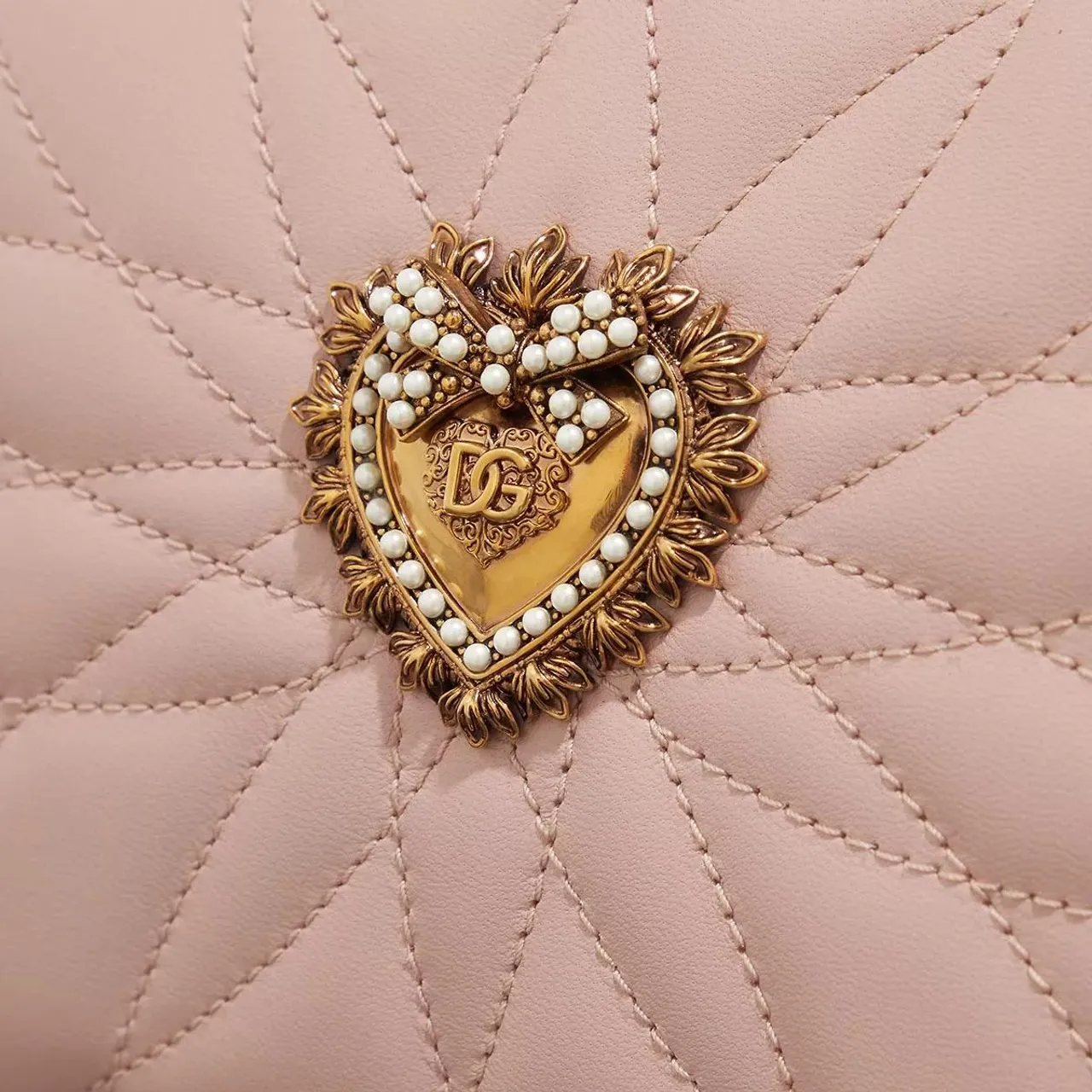 Dolce&Gabbana Portemonnaie - Devotion Wallet Leather - Gr. unisize - in Gold - für Damen