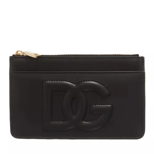 Dolce&Gabbana Portemonnaie - Logo Leather Card Holder - Gr. unisize - in Schwarz - für Damen