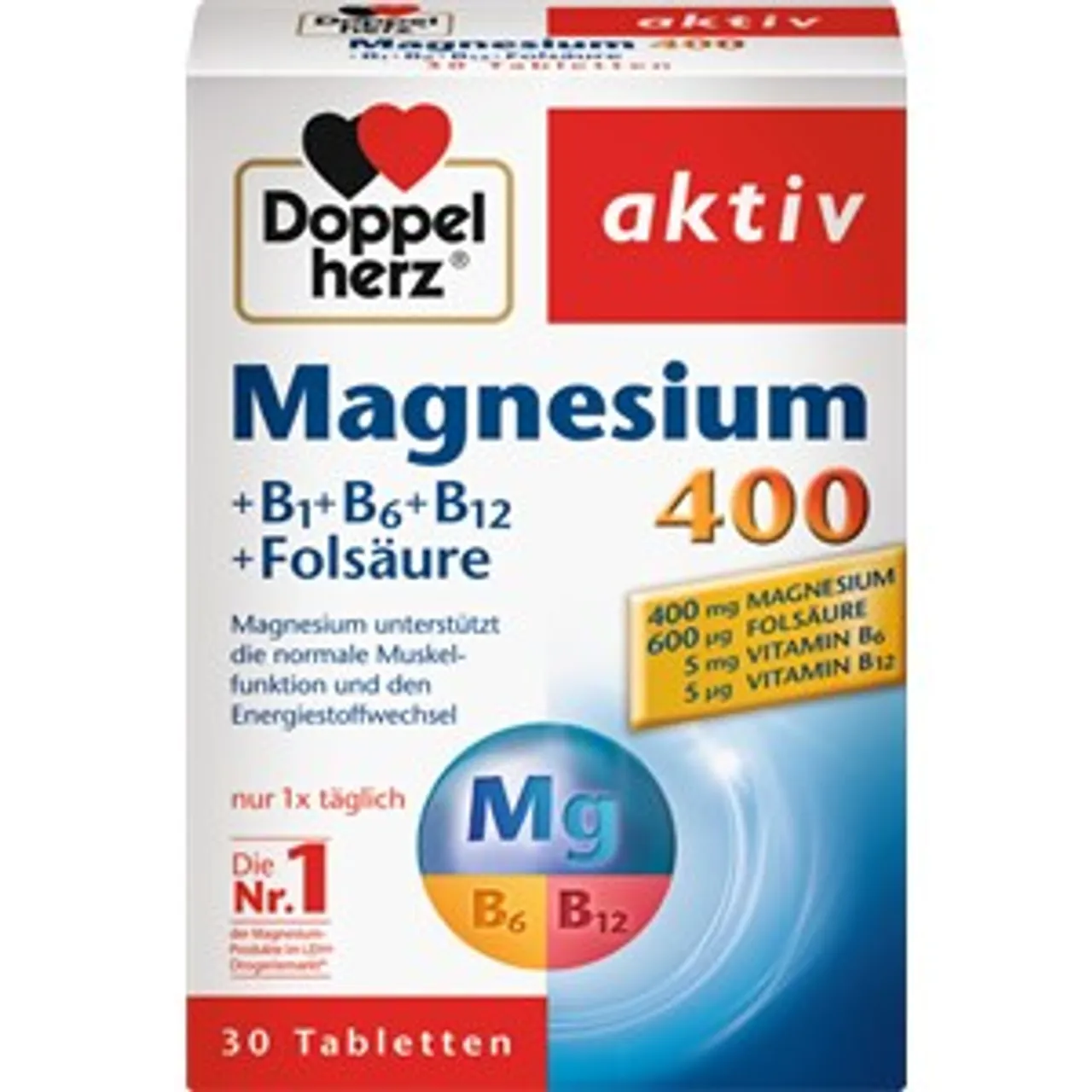 Doppelherz Energie & Leistungsfähigkeit Magnesium Tabletten Vitamine Unisex