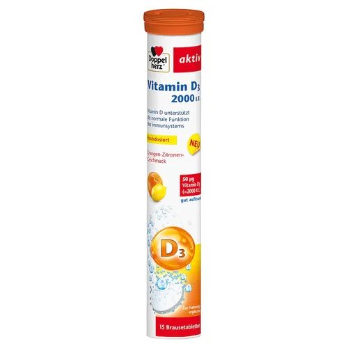 Doppelherz - Vitamin D3 2000 I.E. Brausetabletten Vitamine