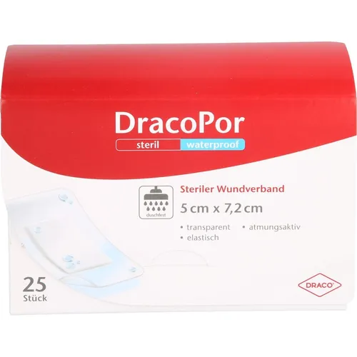Draco - POR waterproof Wundverband 5x7,2 cm steril Erste Hilfe & Verbandsmaterial