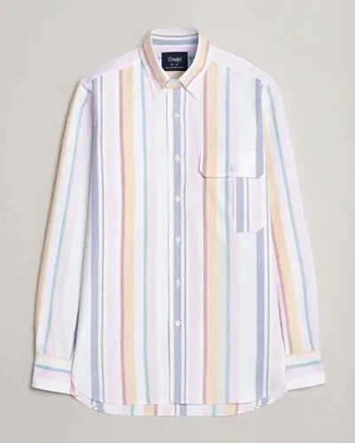 Drake's Multi Stripe Oxford Shirt Multi