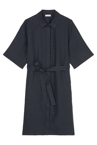 Dress, Modern Shirt Style, High Slits, Wide 3 4 Sleeve Deep
