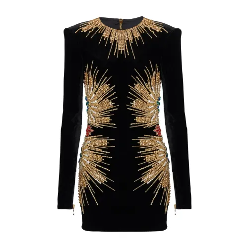 Dress with pearl and sequin embroidery Balmain