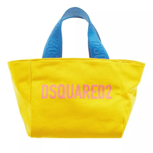 Dsquared2 Shopper - Shopping Small Canvas Stamp Logo - Gr. unisize - in Gelb - für Damen