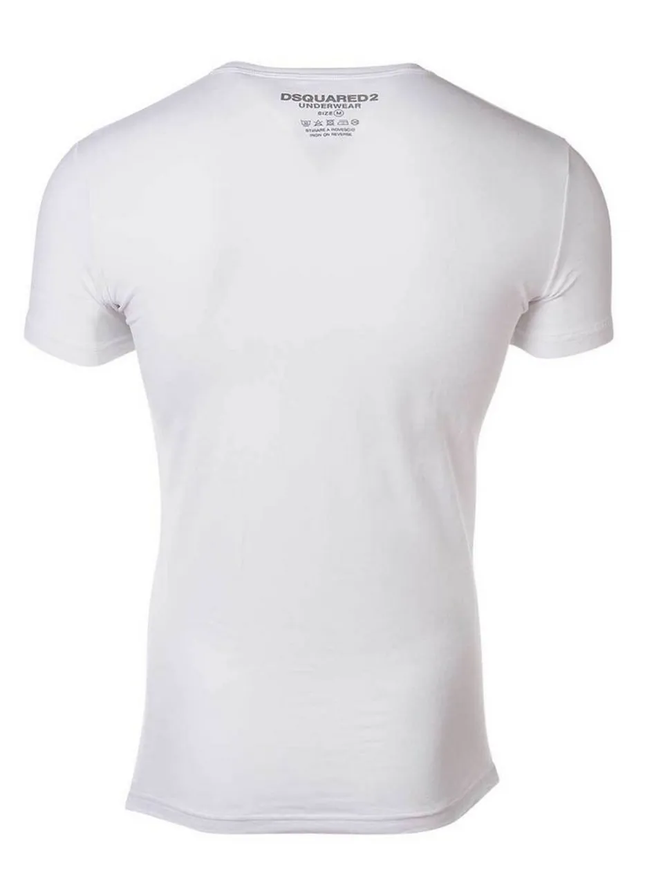 Dsquared2 T-Shirt Herren T-Shirt - Rundhals, Cotton Stretch Twin