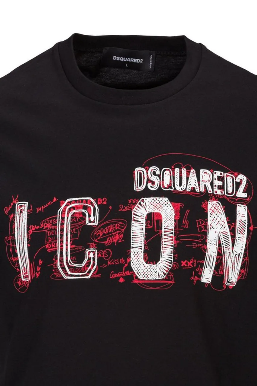 Dsquared2 T-Shirt Icon Scribble Cool Fit Tee