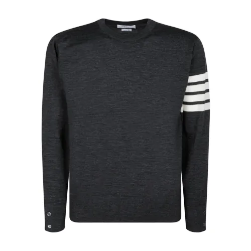 Dunkelgrauer 4-Bar Pullover Sweater Thom Browne