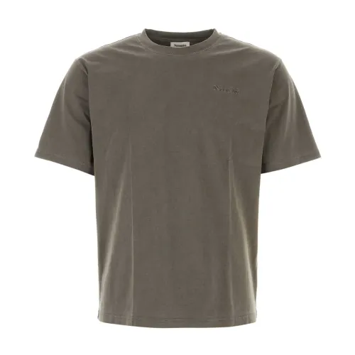 Dunkelgraues Baumwoll-Reece-T-Shirt Nanushka