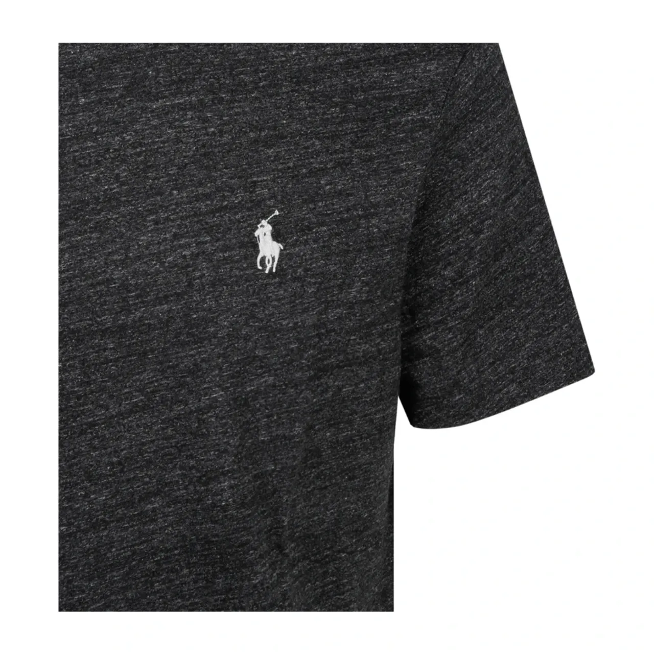 Dunkelgraues Baumwoll-T-Shirt mit Logo Ralph Lauren