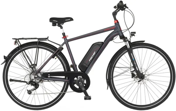 E-Bike FISCHER FAHRRAD "VIATOR 1.0 Diamant 50" E-Bikes Gr. 50 cm, 28 Zoll (71,12 cm), grau (anthrazit) E-Bikes Bestseller