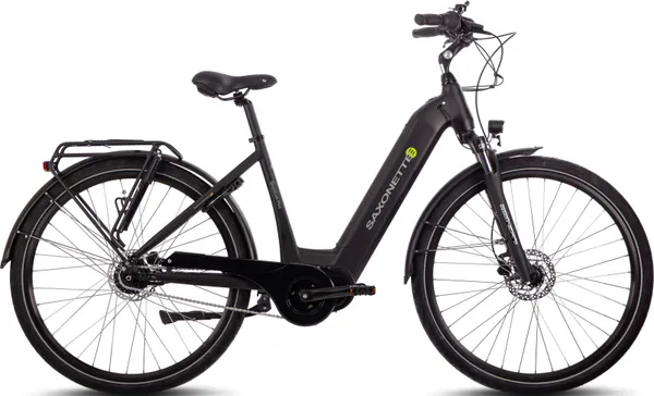 E-Bike SAXONETTE "Quantum Plus" E-Bikes Gr. 50 cm, 28 Zoll (71,12 cm), schwarz E-Bikes