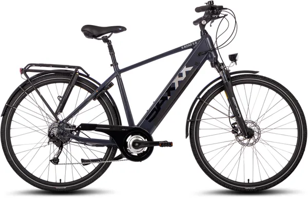 E-Bike SAXXX "X-ROAD 5.0" E-Bikes Gr. 54 cm, 28 Zoll (71,12 cm), blau (nightblue glänzend) E-Bikes