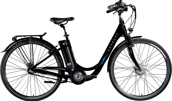 E-Bike ZÜNDAPP "Green 2.7" E-Bikes Gr. 48 cm, 28 Zoll (71,12 cm), schwarz (schwarz, blau) E-Bikes