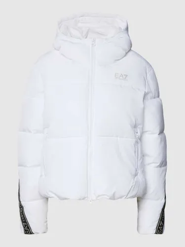 EA7 Emporio Armani Steppjacke mit Label-Detail Modell 'LOGO SERIES' in Weiss