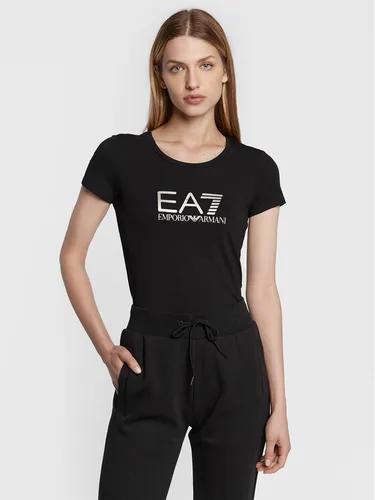 EA7 Emporio Armani T-Shirt 8NTT66 TJFKZ 0200 Schwarz Slim Fit