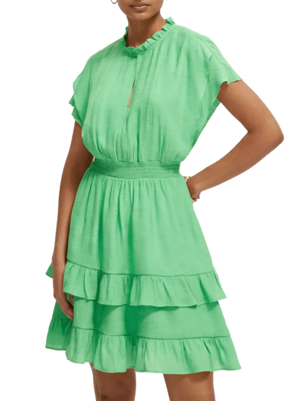 Easy fitted smocked mini dress - Größe 42 - Multicolor - Frau - Kleid - Scotch & Soda