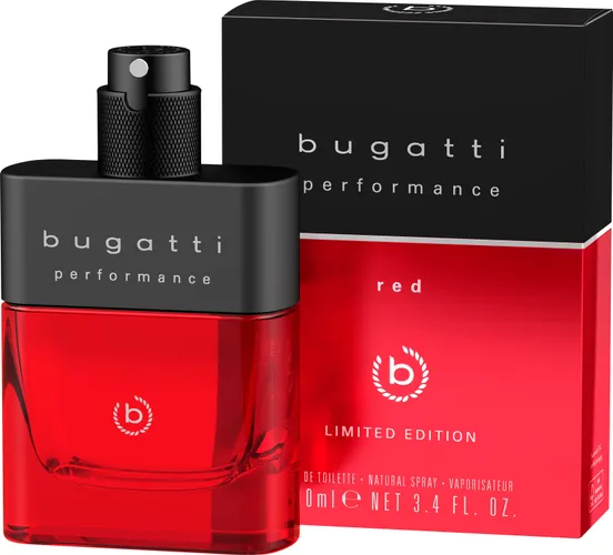Eau de Toilette BUGATTI "BUGATTI Performance Red Limited Edition EdT 100ml" Parfüms Gr. 100 ml, rot Herren Eau de Toilette
