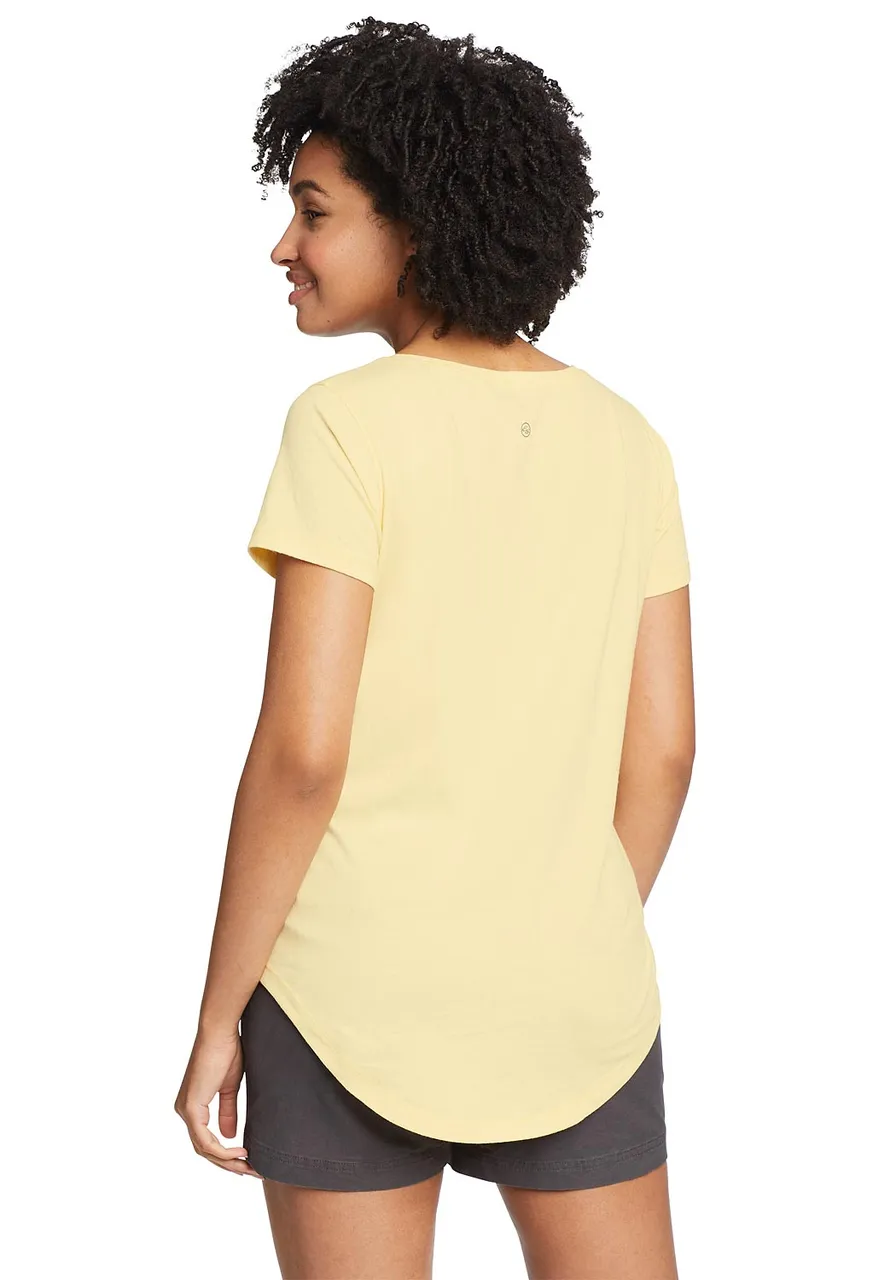 Eddie Bauer ® Boundless T-Shirt mit V-Ausschnitt Damen Gelb Gr. XXL