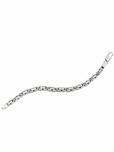 Edelstahlkette ADELIA´S "Edelstahl Königskette Halskette 60 cm" Halsketten Gr. 60, Edelstahl, silberfarben (silber) Herren Edelstahlketten Edelstahlsc...