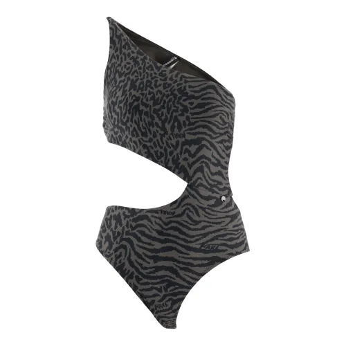 Ein-Schulter-Badeanzug mit Grafischem Muster Karl Lagerfeld