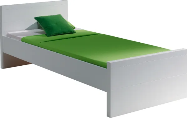 Einzelbett VIPACK Betten Gr. Liegefläche B/L: 90 cm x 200 cm Betthöhe: 43 cm, kein Härtegrad, ohne Matratze, weiß Vipack Furniture