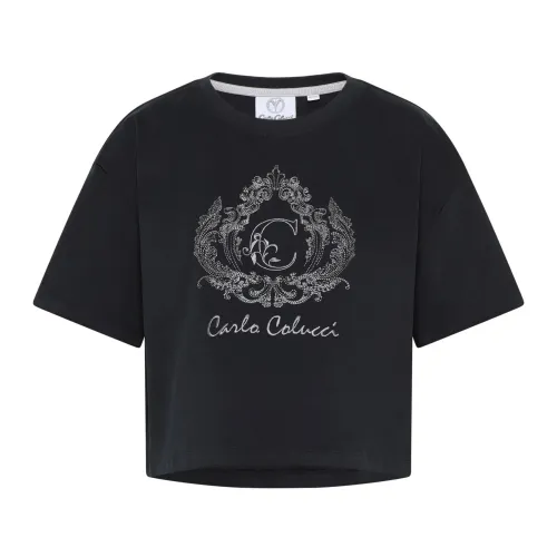 Einzigartiges Cropped Oversize T-Shirt Carlo Colucci