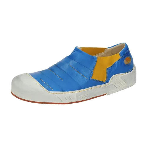 Eject Puzzle Schuhe blau gelb Herren Slipper 12361 für Herren, blau