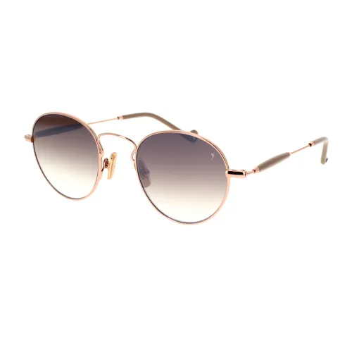 Elegante runde Sonnenbrille in Roségold mit braunen Verlaufsgläsern Eyepetizer