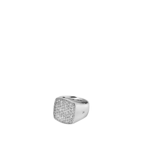 Eleganter Silberner Ring mit Weißem Topas Tom Wood