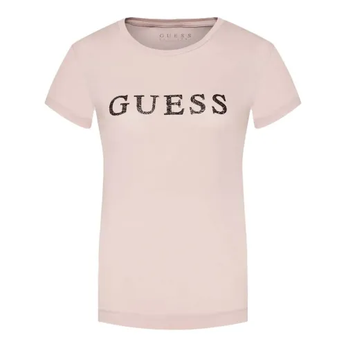 Elegantes T-Shirt mit Pailletten-Logo Guess